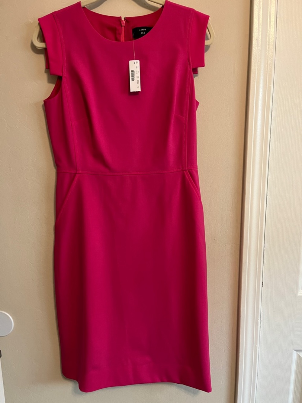 J.CREW | Pink Resume Dress with POCKETS! size 6 style C9102 (imperfect)